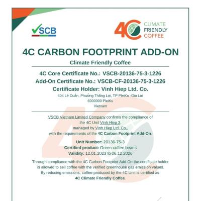 Chứng Nhận Mở Rộng Dấu Chân Các-bon 4C Đầu Tiên Tại Việt Nam